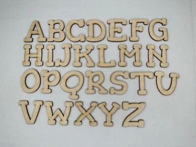 Laser Cut Unfinished Wood Letters or Numbers Gorditas Font Craft Cutout - image 1 of 4