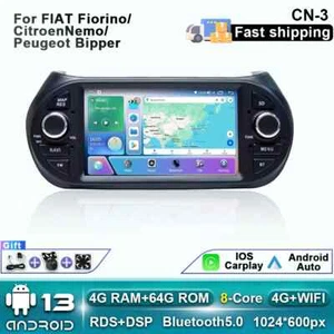 Per Fiat Fiorino Qubo Citroen Nemo Peugeot Bipper Autoradio CarPlay Lettore GPS - Foto 1 di 28
