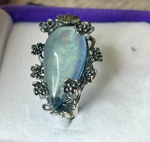 Beautiful Sterling Silver Aquamarine Ring - Picture 1 of 5