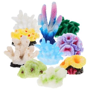 10 Pcs Decorazione in Corallo Artificiale Ornamenti Per Decorazioni Acquari - Foto 1 di 12