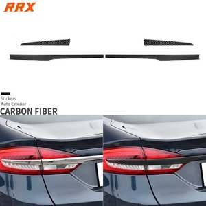 Real Carbon Fiber Rear Tail Light Lamp Cover Trim For Ford Fusion Mondeo 2013-21 - Foto 1 di 22