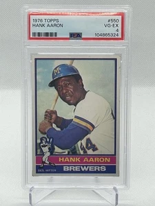 1976 Topps Hank Aaron PSA 4 VG-EX - Picture 1 of 2