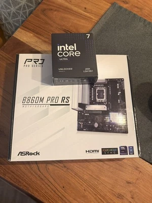 Intel Core Ultra 7 265K CPU + ASRock B860M Pro RS Mainboard TOP Zustand! - Bild 1 von 3