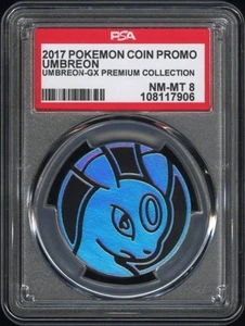 2017 Pokemon Umbreon Coin PSA 8 NM-MT GX Premium Collection Box - Picture 1 of 2