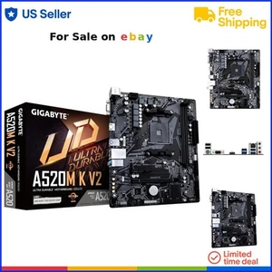 Motherboard AMD A520 Chipset Micro ATX DDR4 64GB CPU Socket AM4 for Ryzen - Picture 1 of 6