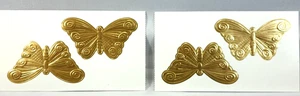 Butterflies Gold Embossed Butterfly Frances Meyer Stickers Lot of 2 sheets - Picture 1 of 1