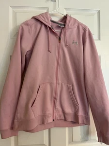 Under armour Full Zip Hoodie Pink, Youth Girls Size XL - Picture 1 of 4