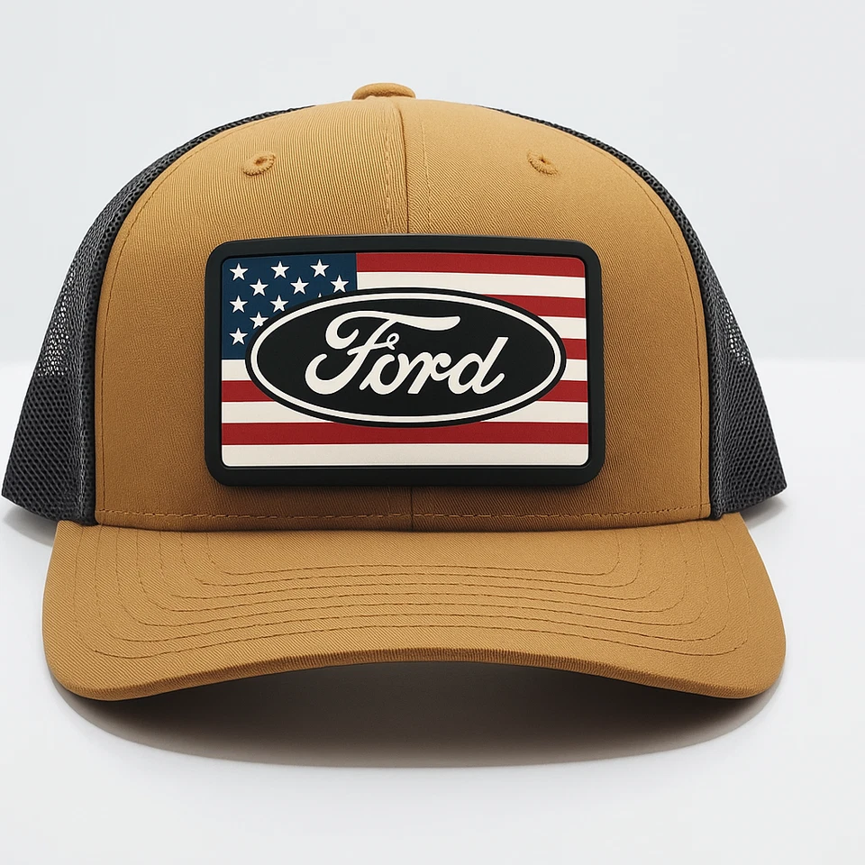 Chapéu Ford bandeira dos EUA, remendo de metal removível, Snapback - Imagem 1 de 1
