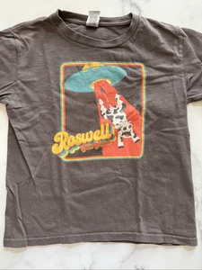 Roswell New Mexico Dairy cow alien abduction funny XS boys tee shirt casual t-sh - Picture 1 of 4