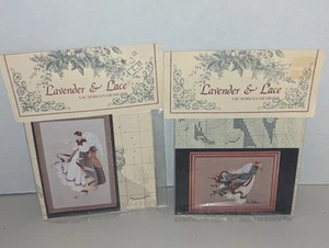 Lavender & Lace Victorian Designs Angels Cross Stitch Patterns Lot Of 2 - Picture 1 of 5