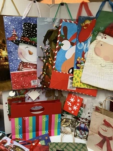 Grande lotto sacchetti regalo If Cmas 12 X-Large 5 grandi 10 medi 3 bottiglie 10 mini mai usati - Foto 1 di 10