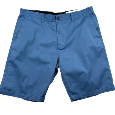 Volcom True To This Frickin Modern Shorts Men 40 Blue Stretch Pockets Flat Front - Image 1 of 4
