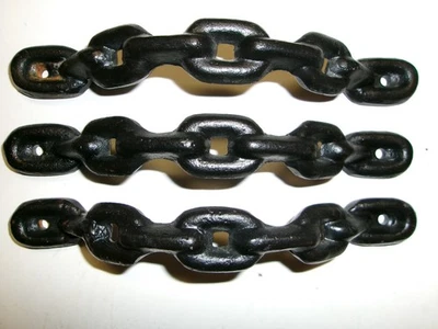 Lote de 3 herrajes para muebles masculinos tiradores de manija de cajón de hierro fundido de 8 pulgadas Foto 1 de 4