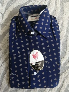 Vintage 1960s 70s Double Red Horse MCM Lounge Shirt Medium - Picture 1 of 7