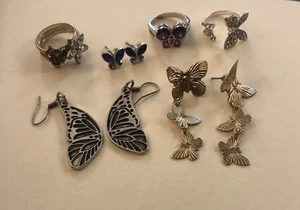 Lot Of Butterfly And Ladybug Themed Jewelry, see photos for measurements - Picture 1 of 19