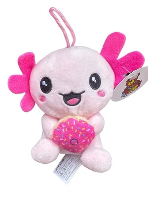 SOMA Axolotl Kuscheltier Echse Molch Figur Plüsch 12 cm Plüsch rosa pink Donut
