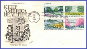 USA5 #1365-68 U/A FLEETWOOD FDC PB4 Abbellimento dell'America - Foto 1 di 1