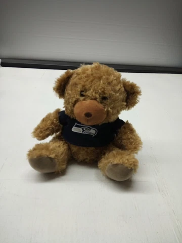 FOCO Stuffed Teddy Bear Seattle Seahawks Shirt Brown Plush 11" Tall Cover