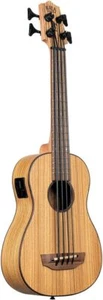 Kala U-BASS Zebrawood Fretted Bass Ukulele w/Deluxe Padded Bag, UBASS-ZEB-FS - Picture 1 of 1