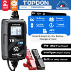 TOPDON TB6000Pro 6Amp 2-in-1 9 Step Smart Car Battery Charger Battery Tester