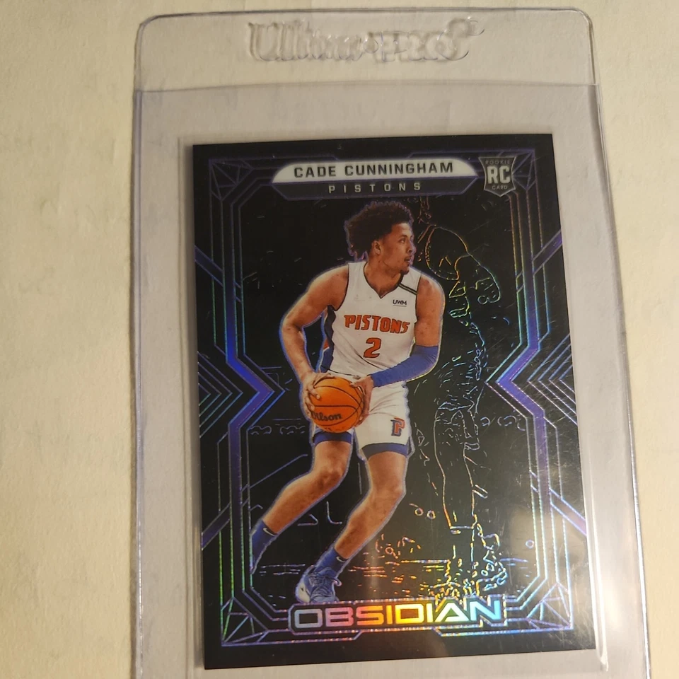 2021 Panini Obsidian Cade Cunningham Detroit Pistons Rookie #151 /99 purple - Image 1 of 1