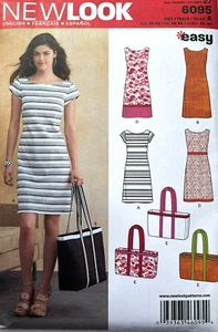 New Look 6095  Pattern for Misses Easy , Assorted Style Dress & Bag Sizes: 10-22 - Picture 1 of 2
