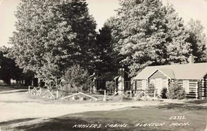 Kahler's Cabins Alanson Michigan RPPC postcard 4.17 - Picture 1 of 2