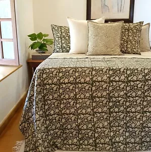 Myrtle Keri Kantha | Coverlet | Hampton | AU Stock |240cm x 260cm| KING SIZE - Picture 1 of 3