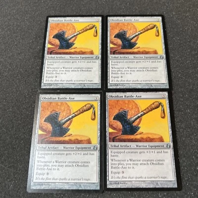 Obsidian Battle-Axe Magic The Gathering Mtg Artifact Morningtide Card 4 - Image 1 of 4
