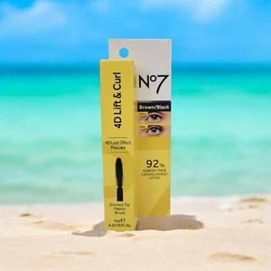No 7 Mascara-4D Lift & Curl Lash Effect Domed Tip Plastic Brush- Brown/Black - Picture 1 of 1