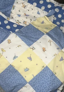 Boutique John Lennon Patchwork Baby Blanket Quilt with Bag - Picture 1 of 3