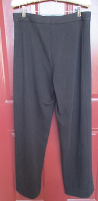 Pantalones negros Joan Vass talla 2 mezcla de algodón sin bolsillos lavado a máquina usados en excelente estado Foto 1 de 2