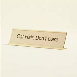 Katzenhaar, Don't Care Schreibtischschild Modcloth - Bild 1 von 1