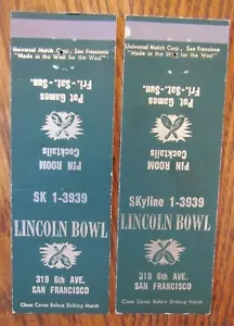 MADE IN THE WEST: LINCOLN BOWLING (SAN FRANCISCO, CALIFORNIA) (2 DIFFERENT) -F15 - Picture 1 of 1