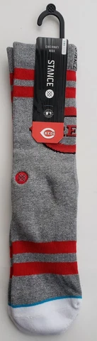 Stance MLB Diamond Cincinnati Reds Riverfront Gray Red Socks Size S/MD 6-8.5 Cover