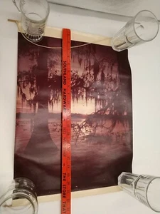 BAYOU POSTER MIT HOLZ ENDSTÜCKEN & SCHNUR 23 X 18 VINTAGE - Bild 1 von 6