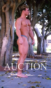 ORIGINAL VINTAGE NEGATIVE: Bodybuilder Bodybuilding Physique Shirtless Private - Picture 1 of 1
