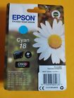 Epson 18 Cyan One Ink Cartridge New Blister Package