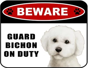 LED Light Up Red Flashing Blinking Attention Grabbing Laminated Dog Sign Beware - Bild 1 von 6