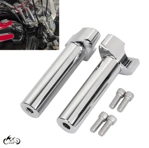 5 1/2" Straight Handlebar Risers For Harley 1" Bar Sportster Low XL883L Fat Boy - Picture 1 of 15