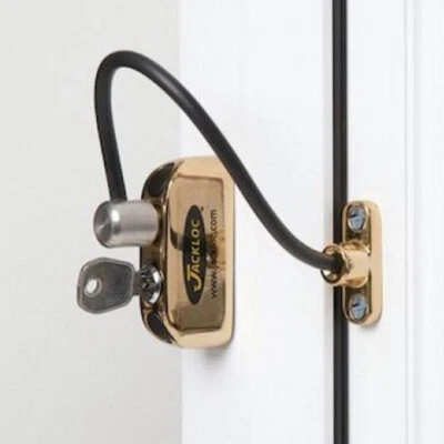 Jackloc Pro-5 Llave Bloqueo Ventana Restrictor Latón (JACKPB) Foto 1 de 2