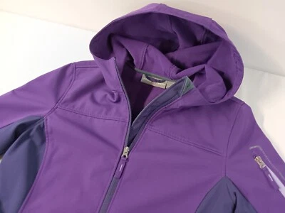 FREE TECH Куртка Пальто фиолетовый с капюшоном полный молнии с подкладкой женский размер большой карманы - Изображение 1 из 4