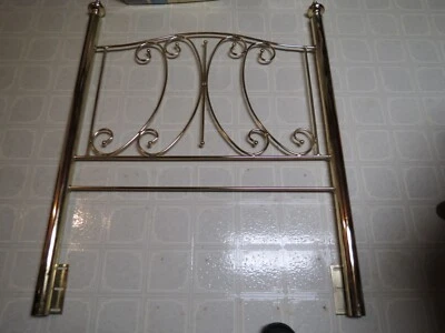 Vintage Twin Size Brass Ornate Headboard - Very Good Condition - Image 1 of 4
