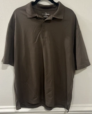 Camisa polo Grand Slam para hombre XL marrón manga corta rendimiento de golf para hombre Foto 1 de 3
