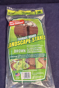 Master Mark 99310 Brown Terrace Board Lawn and Garden Edging Stake Kit 10 H in.