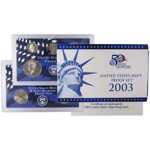 2003 Clad Proof Set U.S. Mint Original Government Packaging OGP Collectible Cover