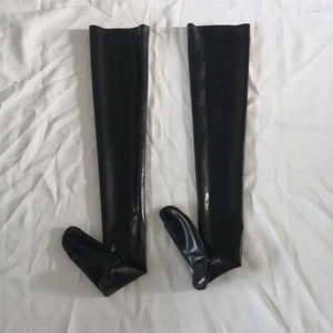 Latex Stockings Black Long Socks Women Cosplay Costumes Wear - Picture 1 of 3