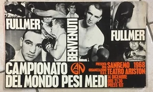 1968 BENVENUTI FULLMER CAMPIONATO DEL MONDO PESI MEDI SANREMO PUGILATO - Foto 1 di 2