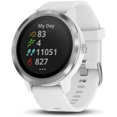 Reloj inteligente Garmin Vivoactive 3 GPS blanco plateado acero inoxidable 010-01769-21 Foto 1 de 4