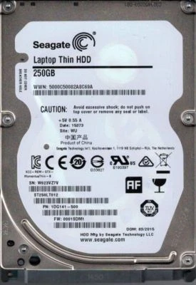 Seagate 250GB 250 GB ST250LT012/003 2.5" 7MM HDD Laptop SATA 5400rpm Hard Drive - Image 1 of 3